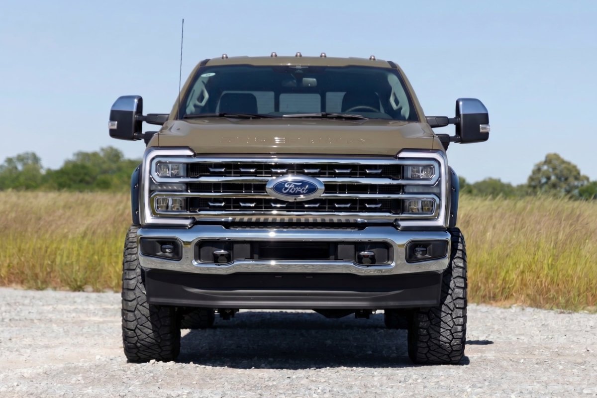 Ford F-350 Super Duty Pocket Fender Flares - Rough Country - T9 Marsh Gray - '23-'26